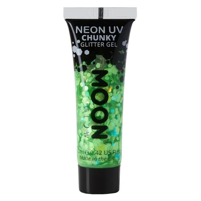 Neon UV Chunky Glitter Gel Grønn 12 ml Moon Creations