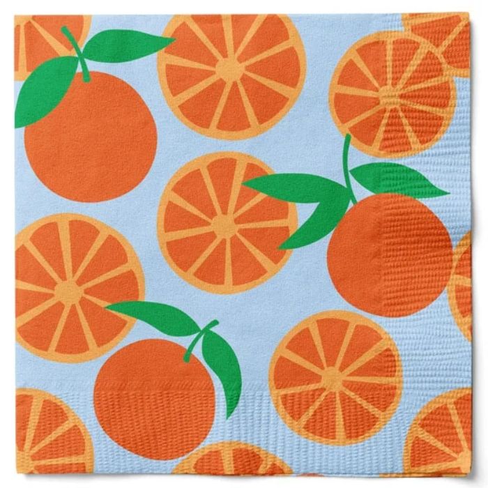 Servietter med oransje appelsiner sommar 20x Det Gamle Apotek