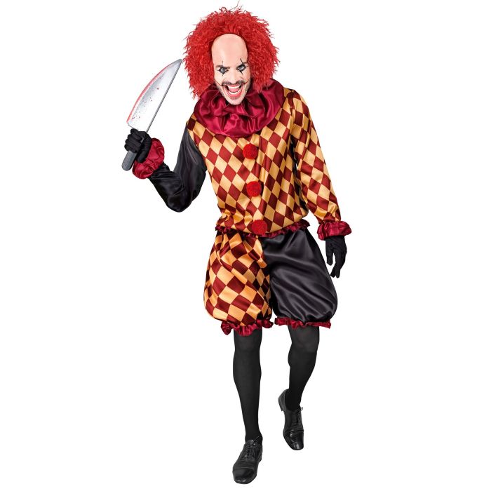 Harlekin skrekkklovn kostyme for menn