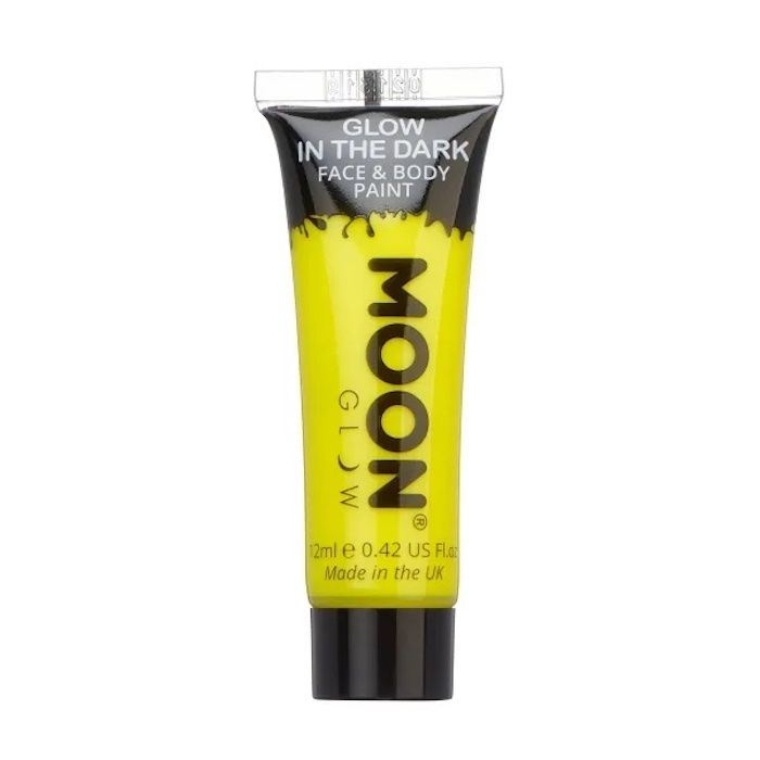 Sjølvlysande Ansikt- Og Kroppsmerking Gul 12 ml Moon Creations