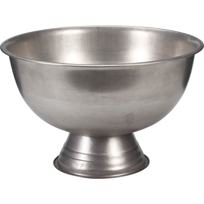 Stonewashed bolle på fot i rustfritt stål Ø 39,5 cm