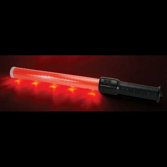 Trafikksstav med oransje LED-lys 