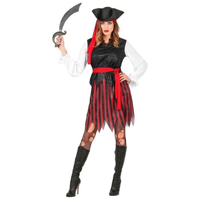 Pirate kvinne kostyme - 5 delar