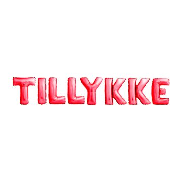 Tillykke folieballong raud - 35 cm