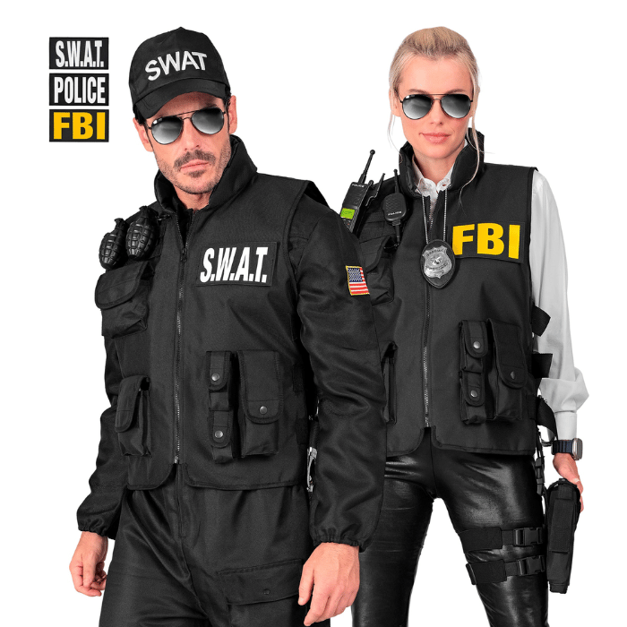 Politi vester med velcro - 3 typer