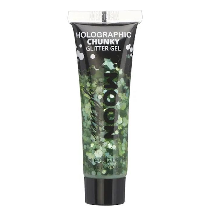 Holografisk Chunky Glittergel Grønn 12 ml Moon Creations