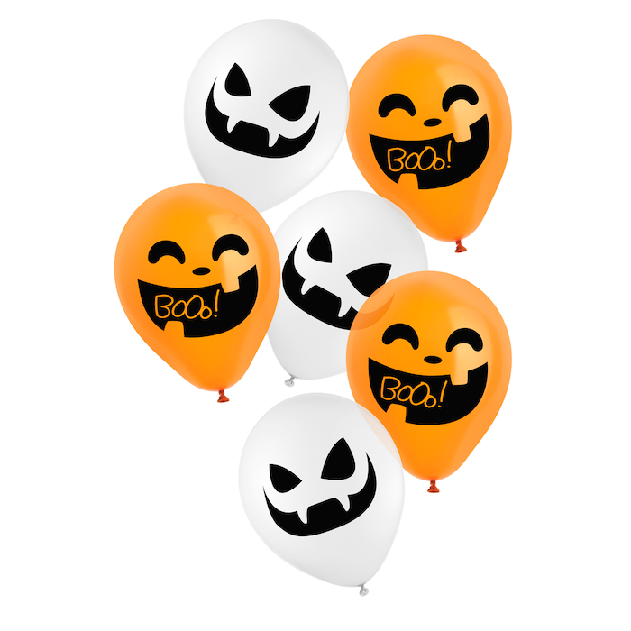 Halloween vampyr og gresskar ballongbukett 6x - 23 cm