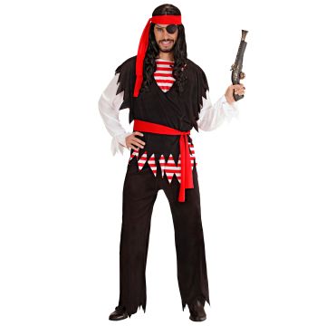 Klassisk piratkostyme med vest for herrer