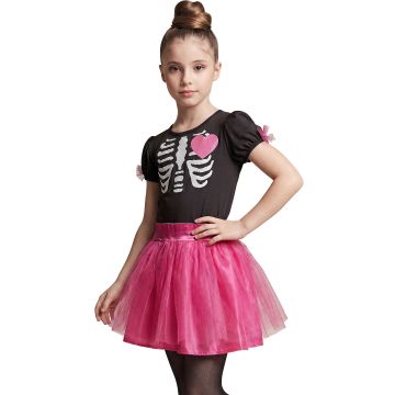 Ballerina skjelettkostyme for jenter