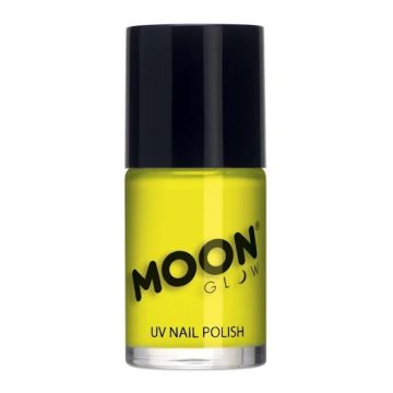 Neon UV neglelakk gul frå Moon Creations - 14 ml 
