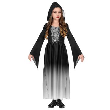 Gothic Lady kostyme i grå til jenter