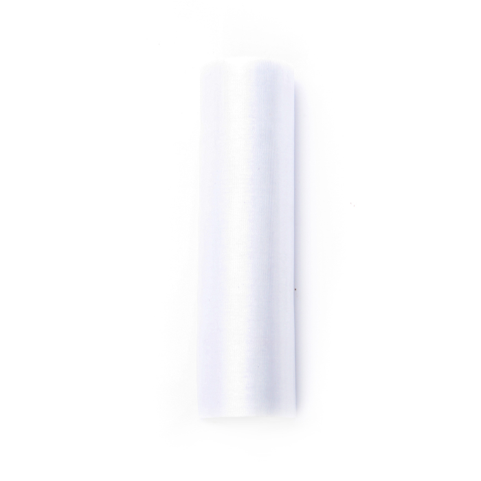 Organza Dukløper Smal Hvit - 0,16 x 9 Meter