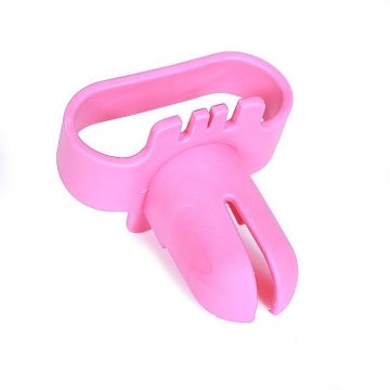 Lyserosa ballongbinder i plast - 5,5x7,5 cm