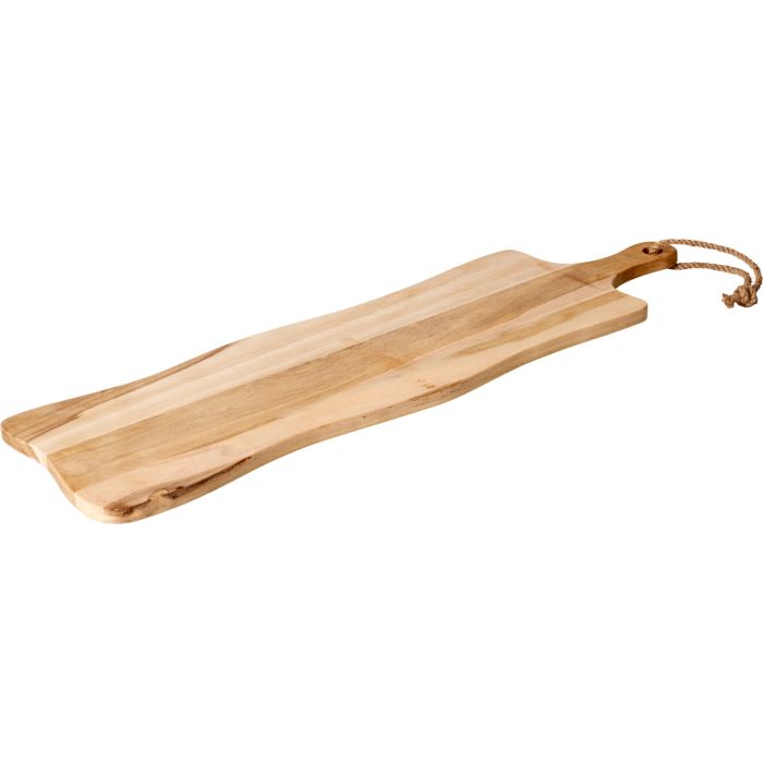 Skjærefjøl i lakkert teak med håndtak ca. 69 cm