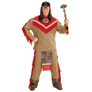 Indianerkostyme for herre - 3 deler
