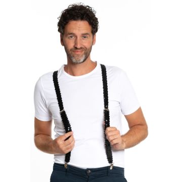 Selar med paljetter svart one-size unisex