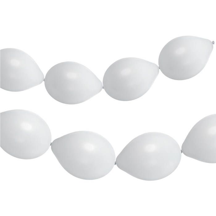Kvit link ballon girlander 8x - 33 cm