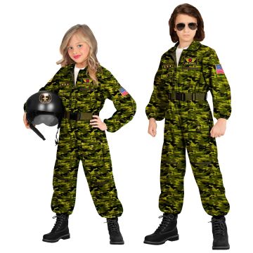 Jagerpilot kedeldragt for barn i camouflasje