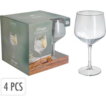 Riflete gin og tonic-glass, 4 stk., 61 cl