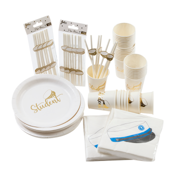 Blå basis studentkjøring foreldre pynting pakke