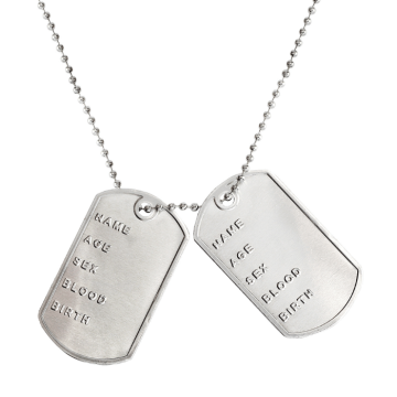 Dogtag militær halskjede