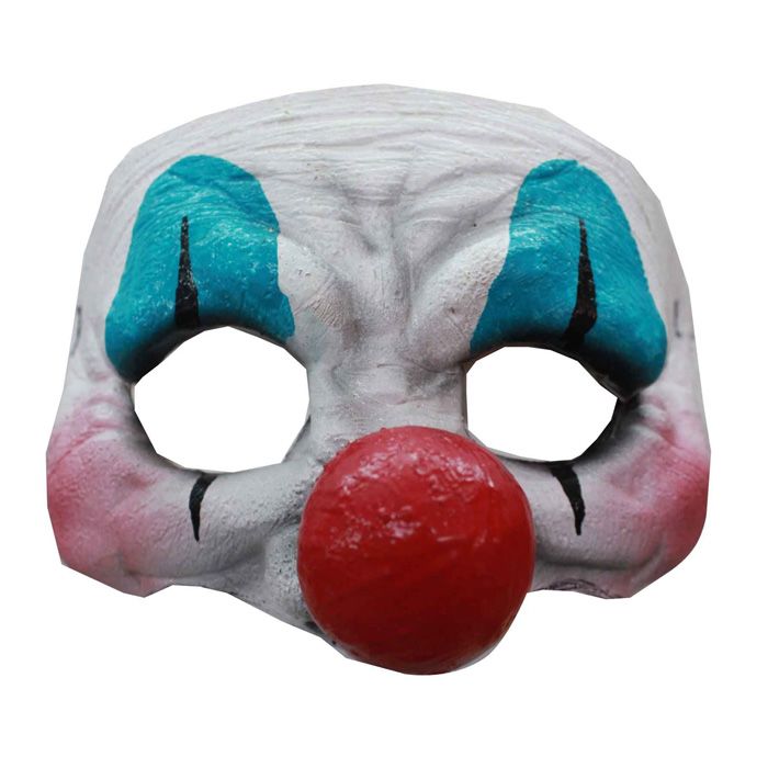 Uhyggelig happy halv klovnemaske