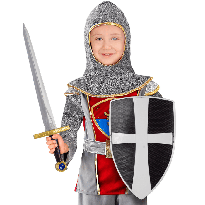 Ridder sverd og skjold til barn