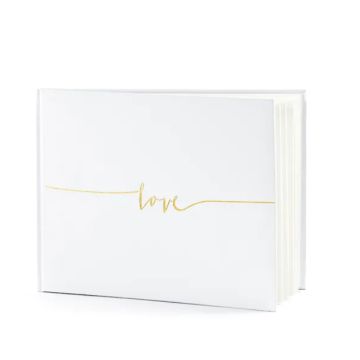 Gjestebok 24x18,5 cm kvit 