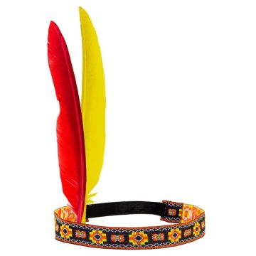 Indianerhodeband med fjær