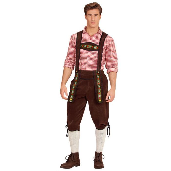 Tyrolsk lederhosen bukser brun