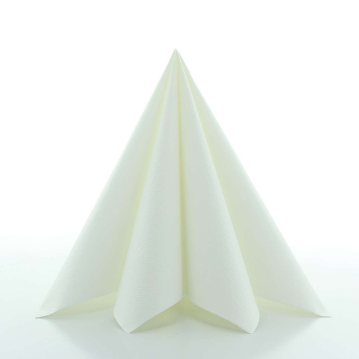 Luksus serviettar kvit 12x - 40x40 cm