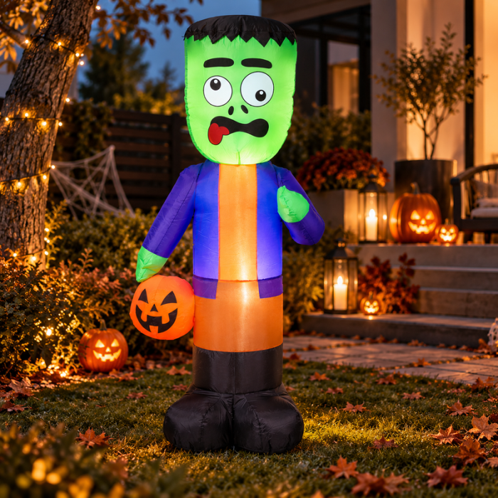 Oppblåsbar Frankenstein med LED 150 cm