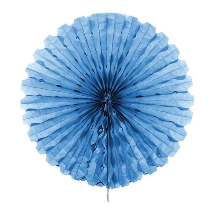 Lyseblå Honeycomb rosett - 45 cm