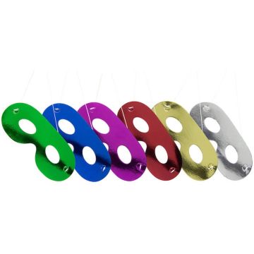 Metallic augemasker 6x - 21x7,5 cm