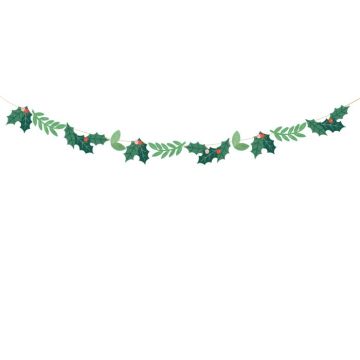 Grøn misteltein julegirland - 1,5 m