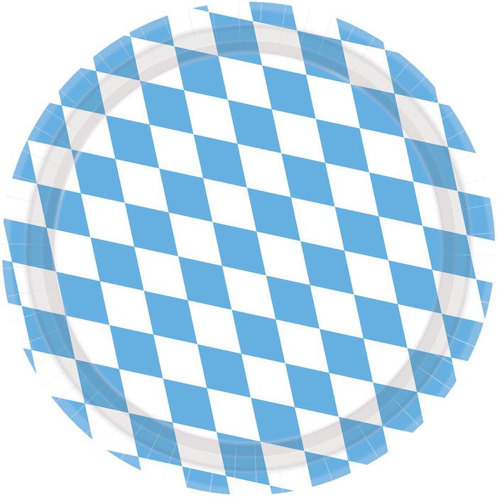 Oktoberfest Papptallerkener 8x - 23 cm