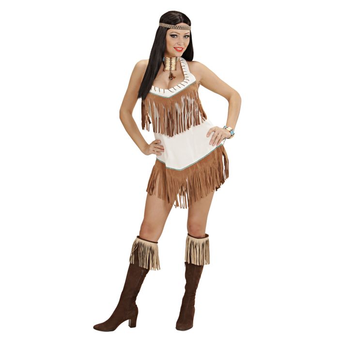Indianerkostyme for dame - 2 deler