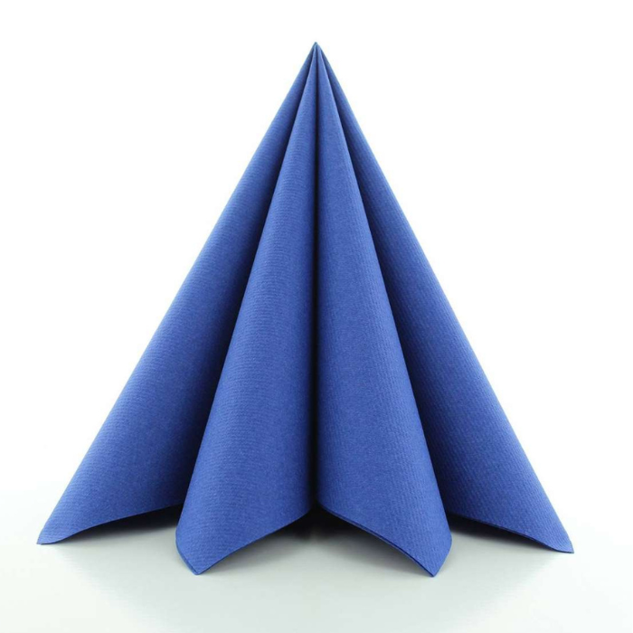 Luksus servietter marineblå 12x - 40x40 cm