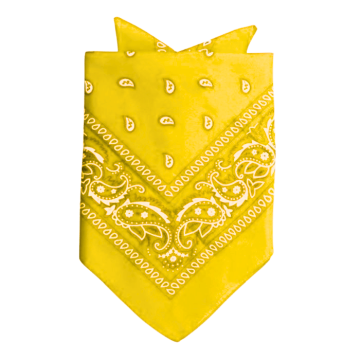 Bandana med tradisjonelt mønster gul 55x55 cm