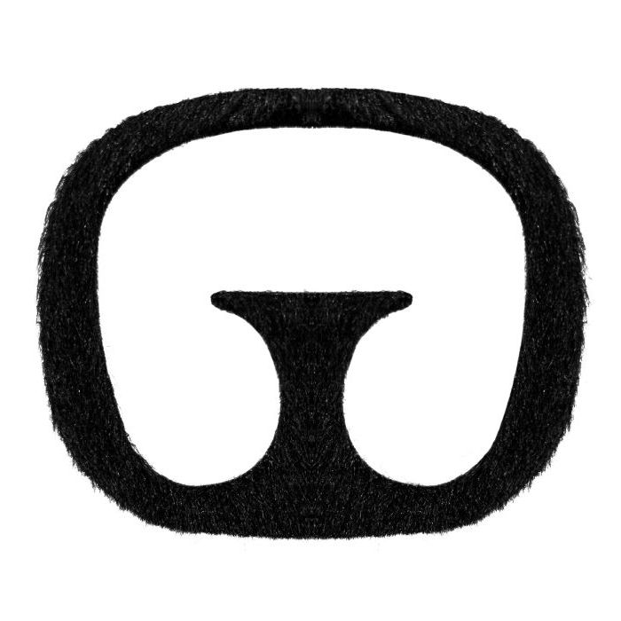 Svart goatee skjegg