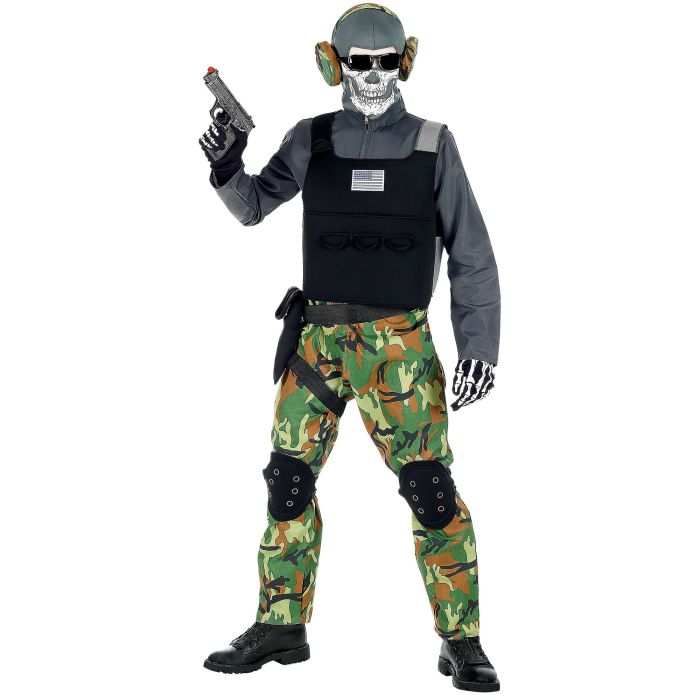 Skjelettsoldat kostyme for gutter