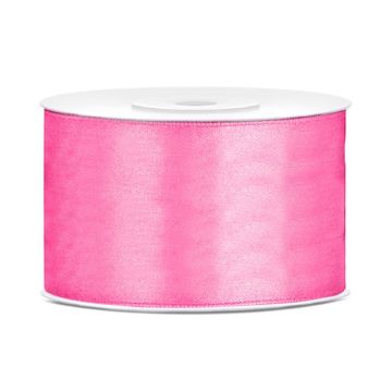 Rosa satinband - 38 mm x 25 m