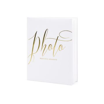 Hvitt "Precious Moments" Fotoalbum - 20 x 24,5 cm