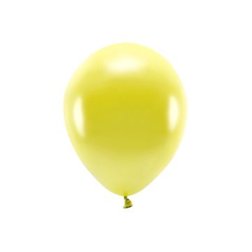 Metallic Gule Ballongar 10x - 30 cm 