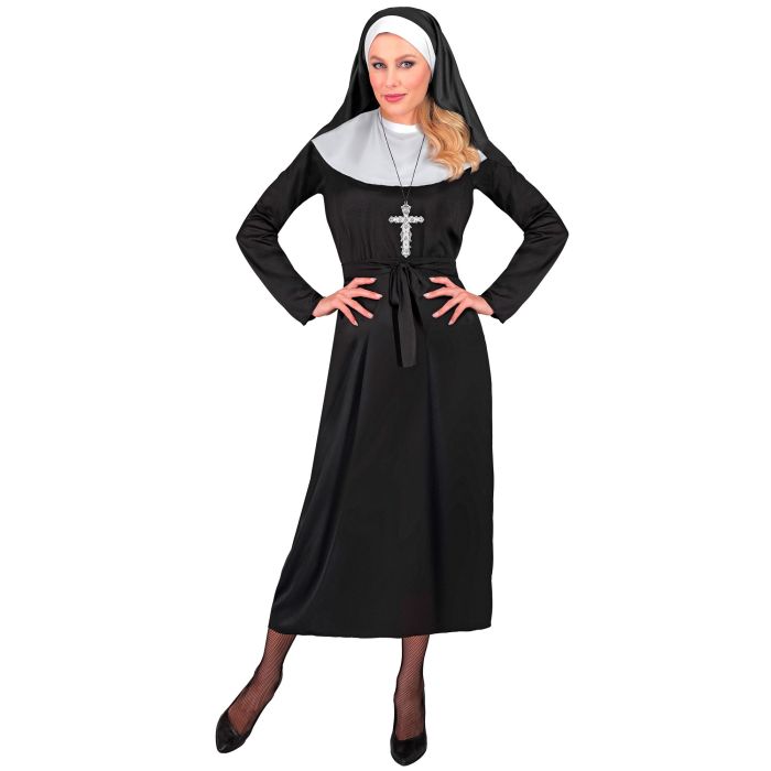Nonne kostyme for damer - 3 deler