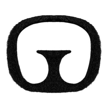 Svart goatee skjegg