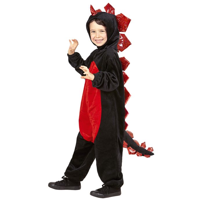 PAMPLER SORT DINOSAUR (hettejumpsuit) Sort