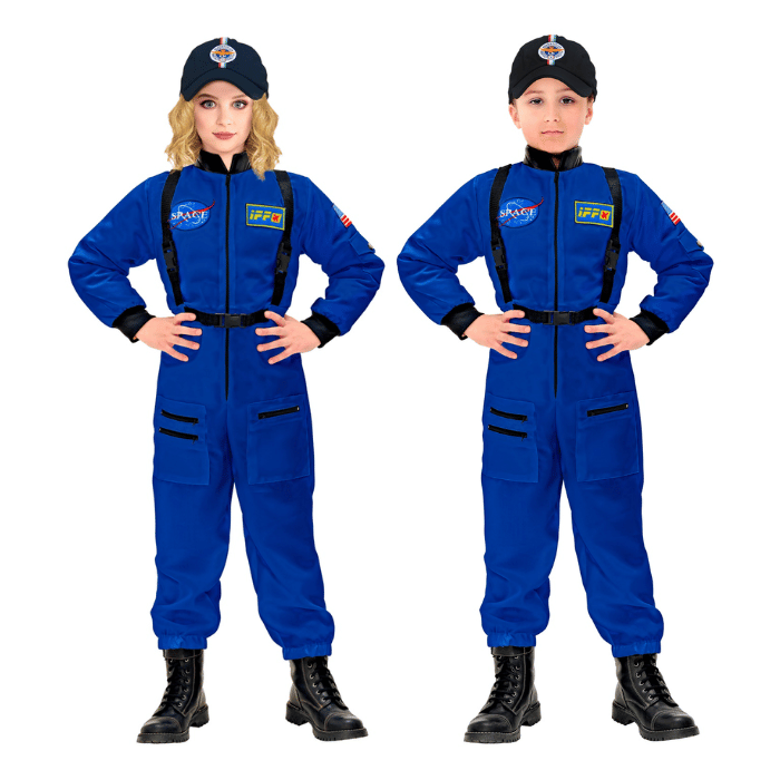 Blå astronautkostyme til barn