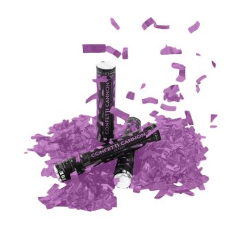 Rosa konfettirør 40 cm PartyVikings - Metallisk rektangulær