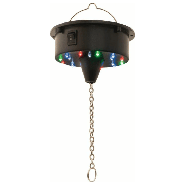 Diskokulemotor med LED-lys